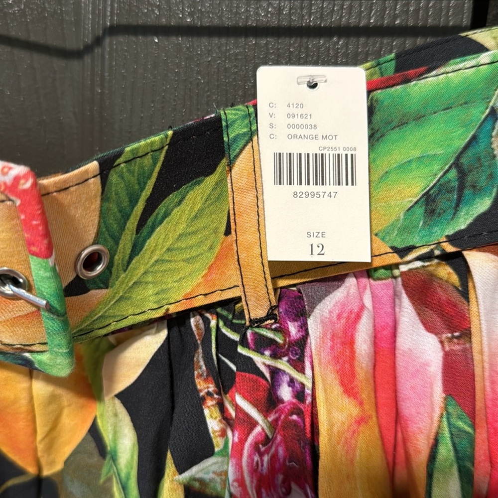 NWT Anthropologie Maeve Fruit Belted Maxi Skirt - Size 12 - Picture 8 of 8